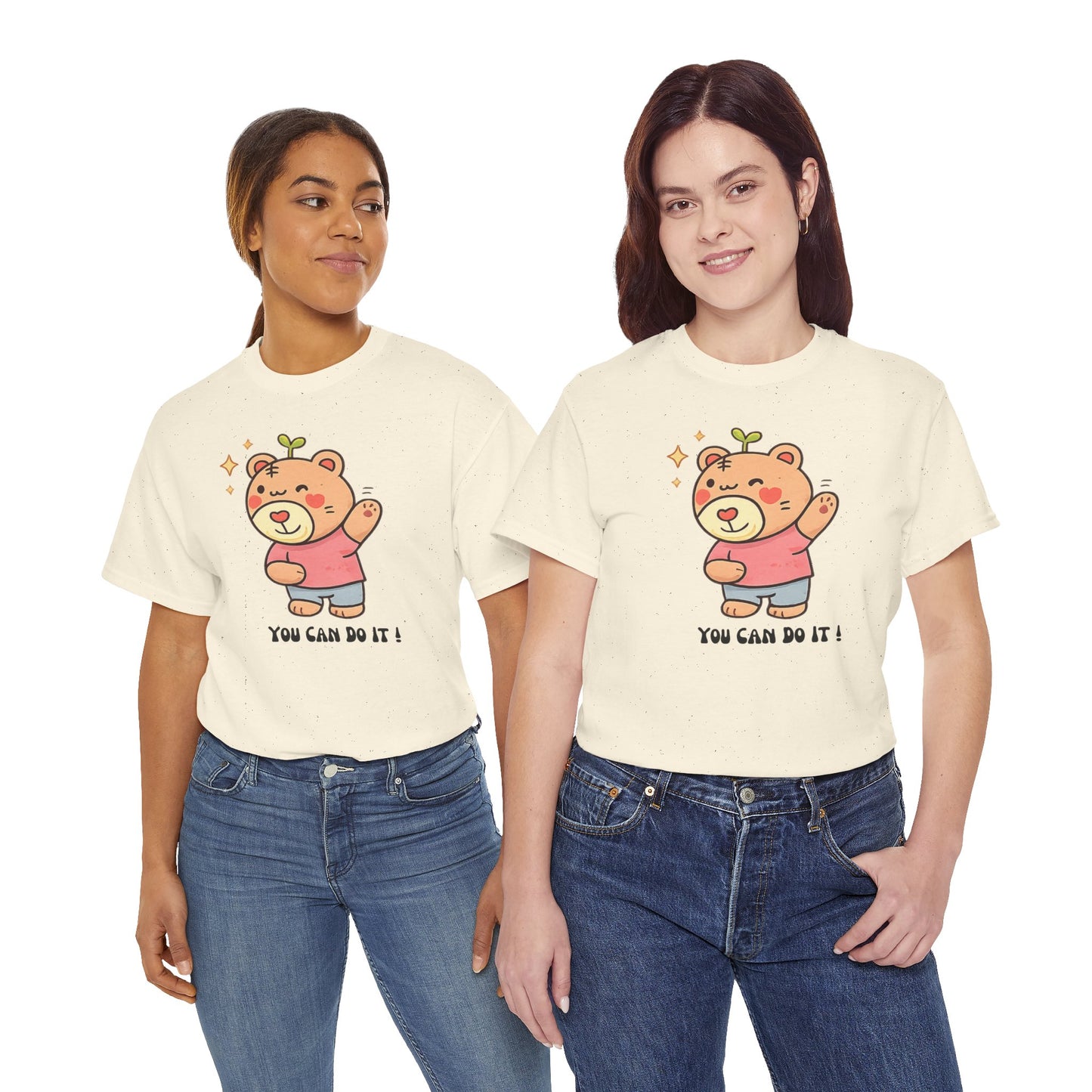 Motivational Bear T-Shirt — Cute ‘You Can Do It!’ Graphic Tee