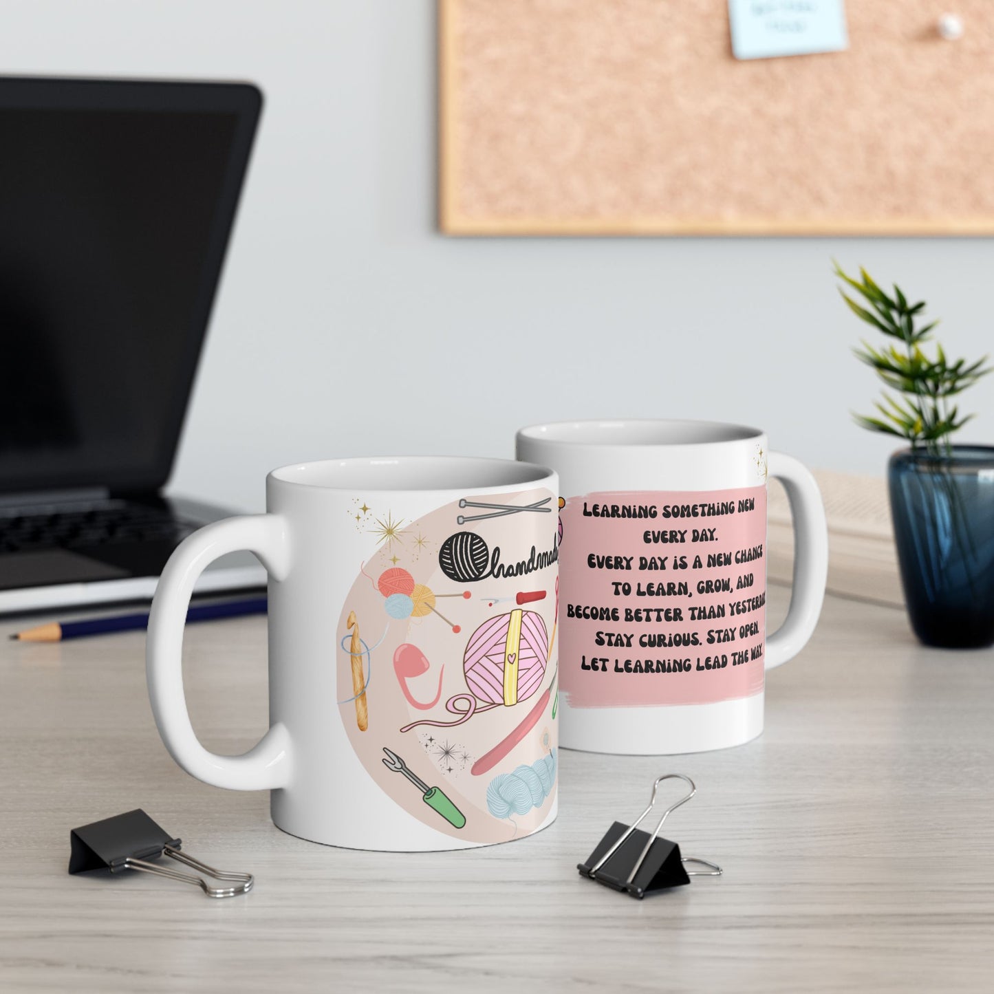 Learning Positive Words Ceramic Mug – Gift for Kids & Coffee Lovers