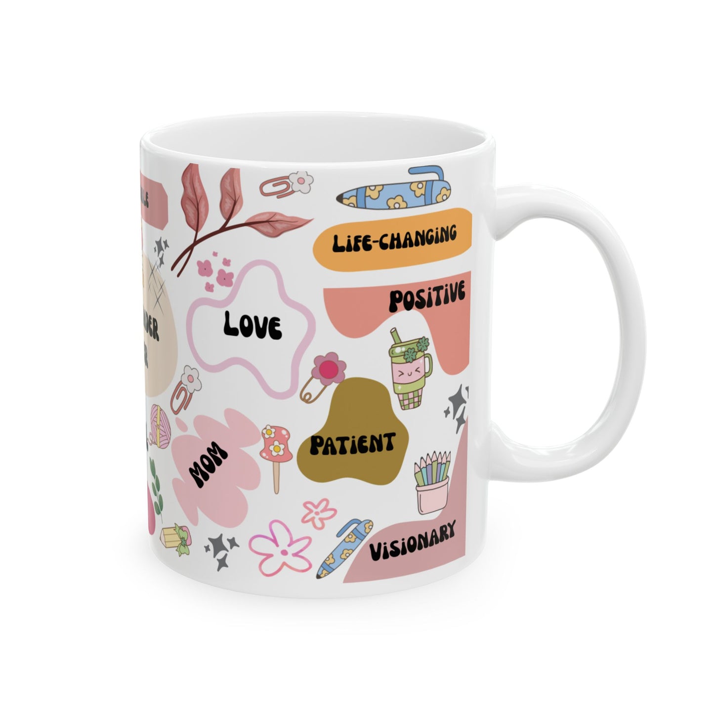 Teacher Mug with Positive Words – Ceramic Gift