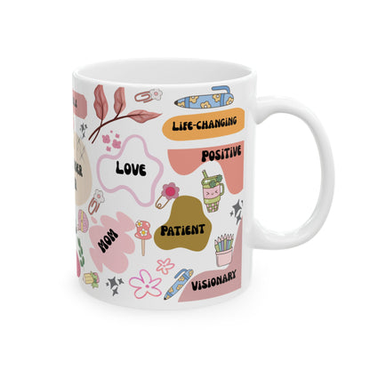 Teacher Mug with Positive Words – Ceramic Gift