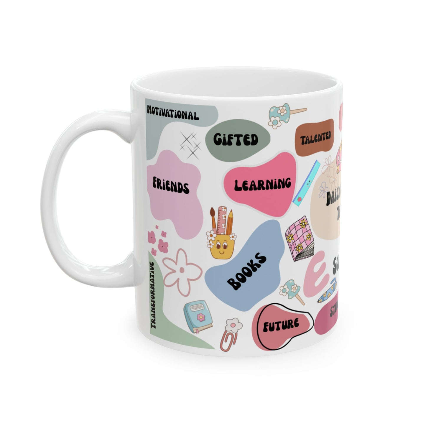 Teacher Mug with Positive Words – Ceramic Gift