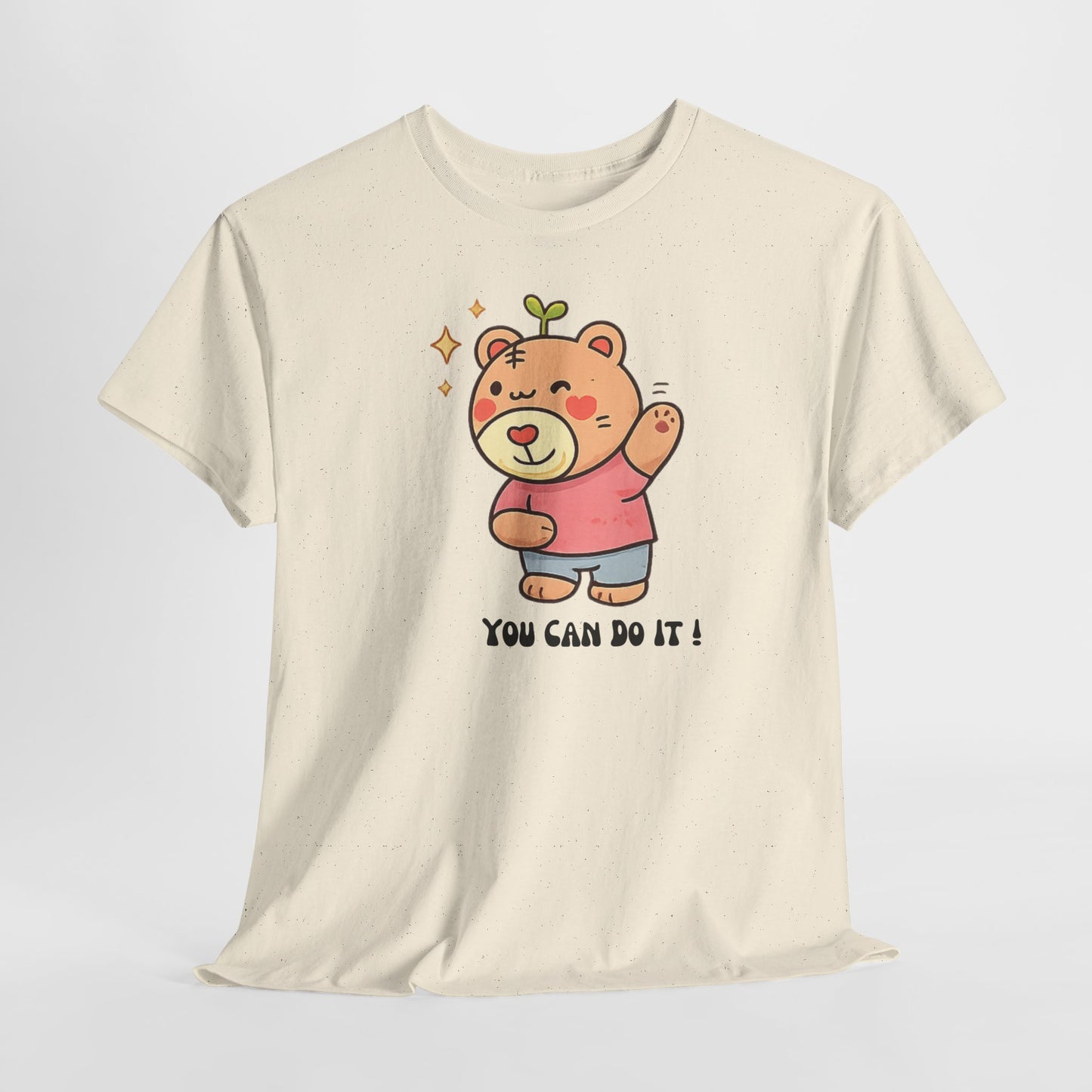 Motivational Bear T-Shirt — Cute ‘You Can Do It!’ Graphic Tee
