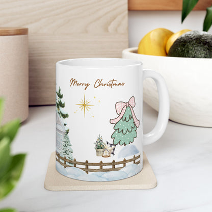 Christmas Sublimation Ceramic Mug — Festive Holiday Coffee Cup (11oz & 15oz)