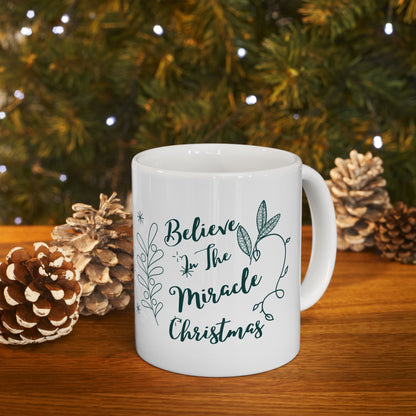 Christmas Ornament Ceramic Mug — 'Believe in the Magic of Christmas' Mug Gift