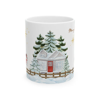 Christmas Sublimation Ceramic Mug — Festive Holiday Coffee Cup (11oz & 15oz)