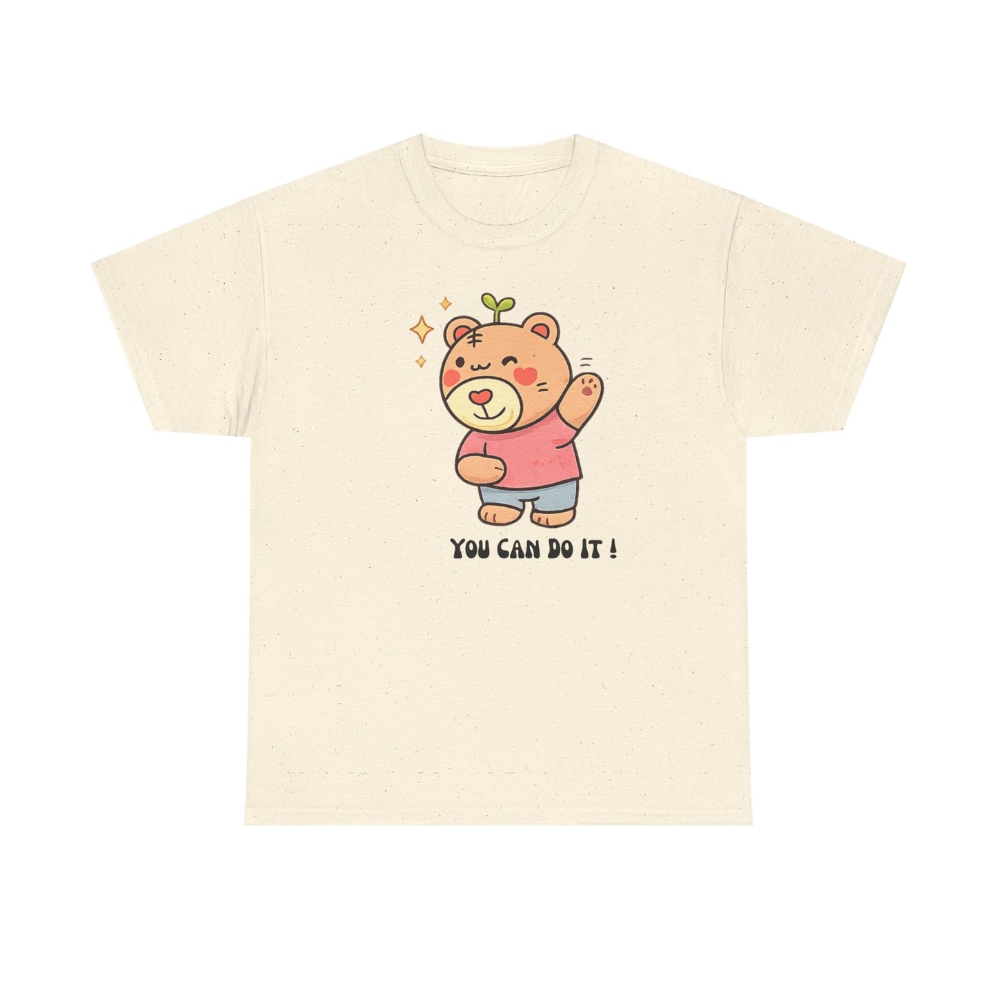 Motivational Bear T-Shirt — Cute ‘You Can Do It!’ Graphic Tee