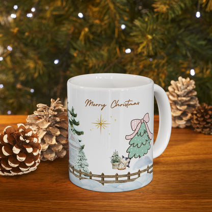 Christmas Sublimation Ceramic Mug — Festive Holiday Coffee Cup (11oz & 15oz)
