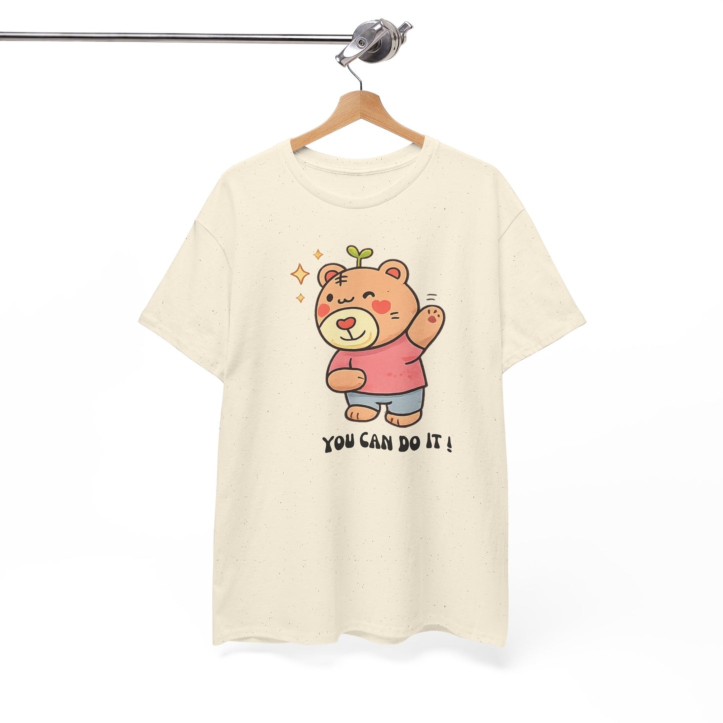 Motivational Bear T-Shirt — Cute ‘You Can Do It!’ Graphic Tee