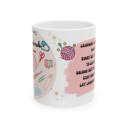 Learning Positive Words Ceramic Mug – Gift for Kids & Coffee Lovers