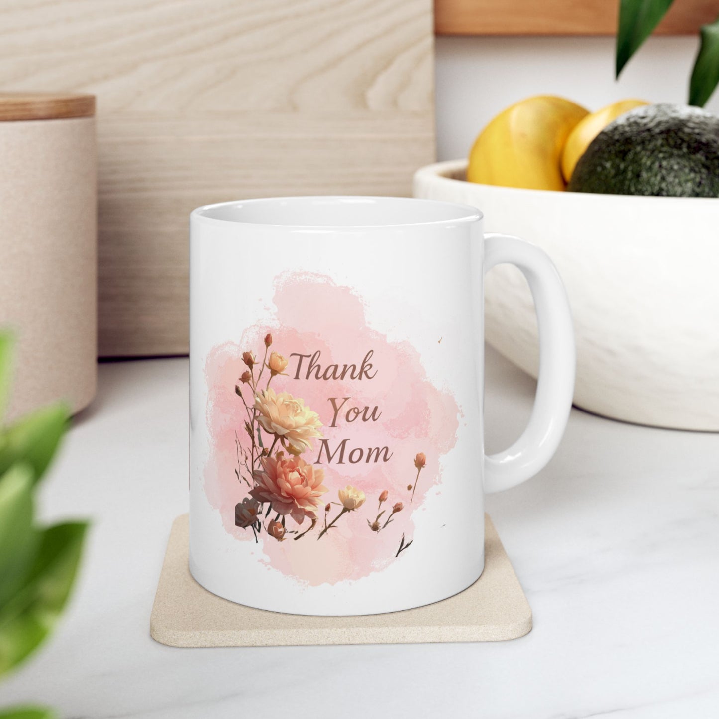 Mom Floral Knit-Style Ceramic Mug — Mother’s Day Coffee Cup (11oz, 15oz)