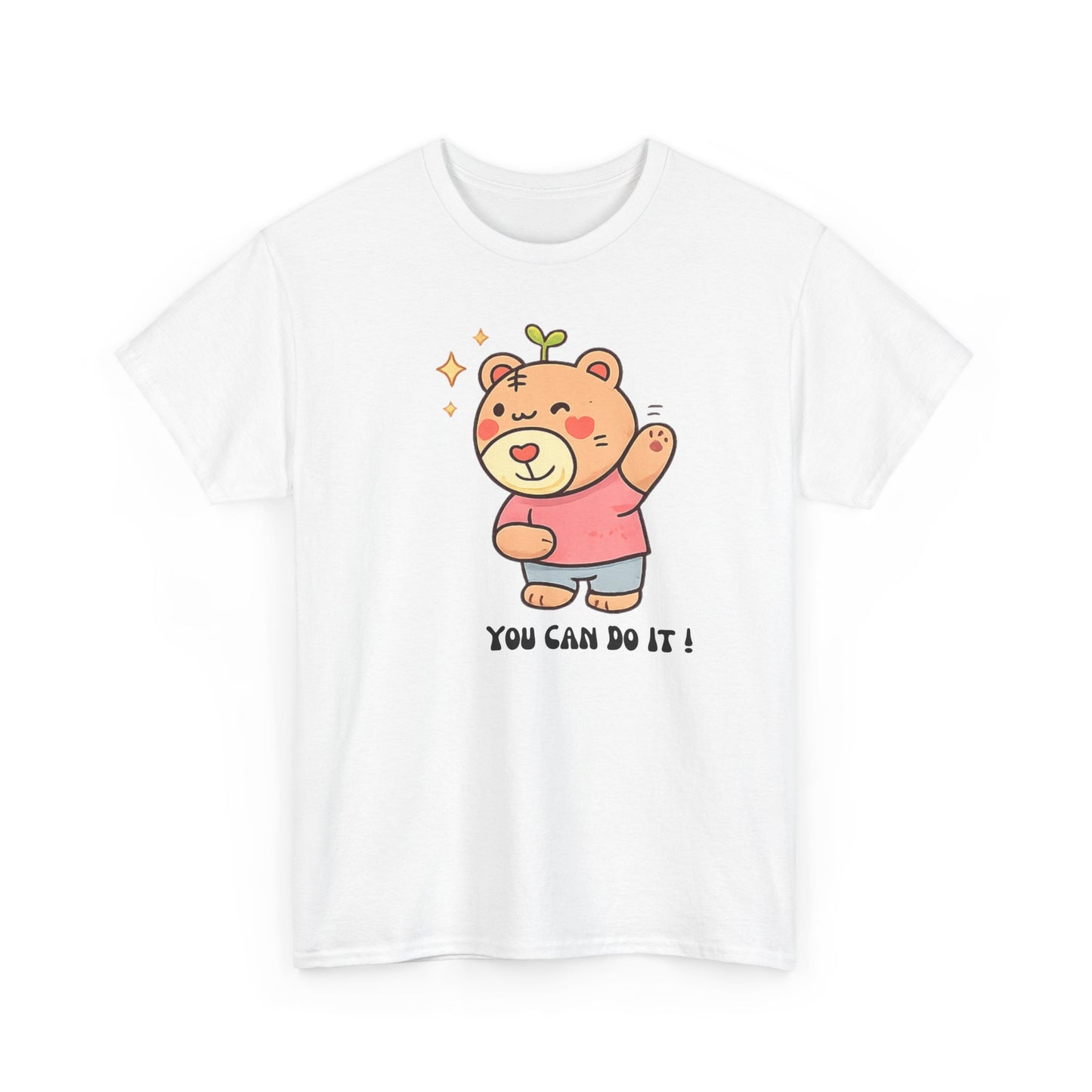 Motivational Bear T-Shirt — Cute ‘You Can Do It!’ Graphic Tee