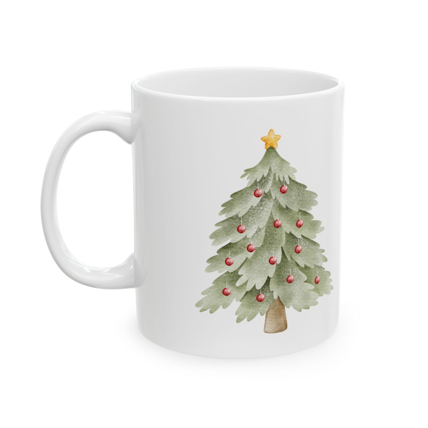Christmas Tree Coffee Mug – 'This Season I’m Just Here for the Goodies' Ceramic Holiday Gift (11oz