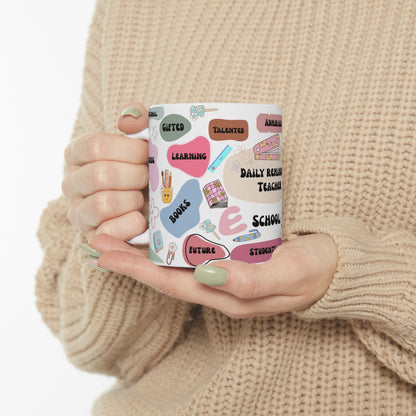 Teacher Mug with Positive Words – Ceramic Gift