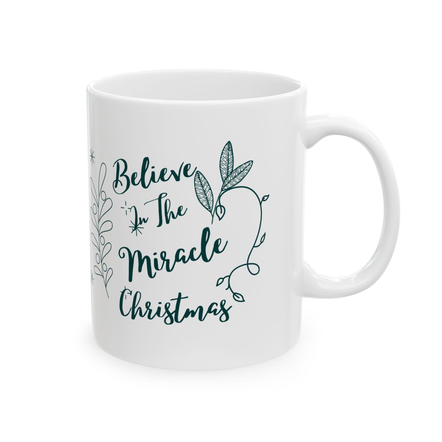 Christmas Ornament Ceramic Mug — 'Believe in the Magic of Christmas' Mug Gift