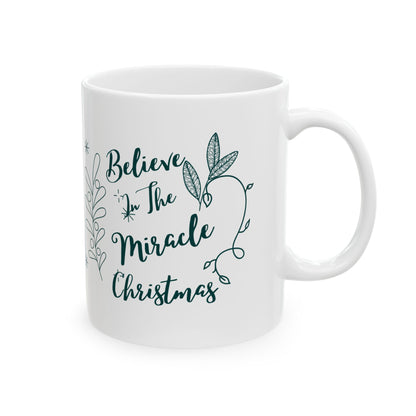Christmas Ornament Ceramic Mug — 'Believe in the Magic of Christmas' Mug Gift