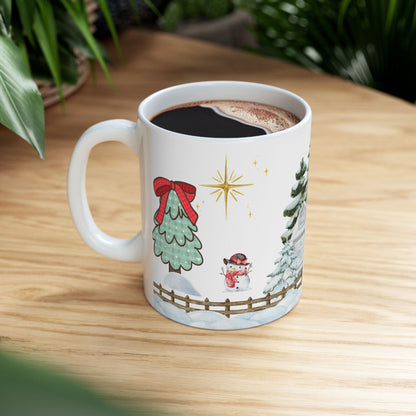 Christmas Sublimation Ceramic Mug — Festive Holiday Coffee Cup (11oz & 15oz)