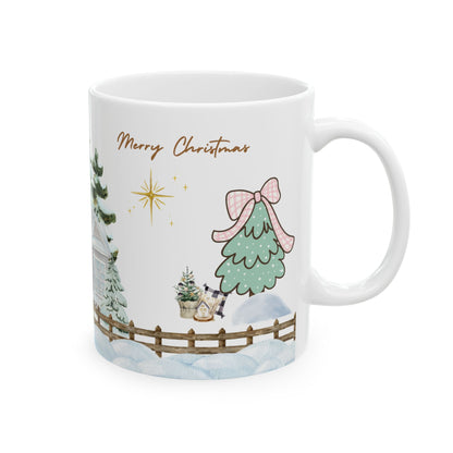 Christmas Sublimation Ceramic Mug — Festive Holiday Coffee Cup (11oz & 15oz)