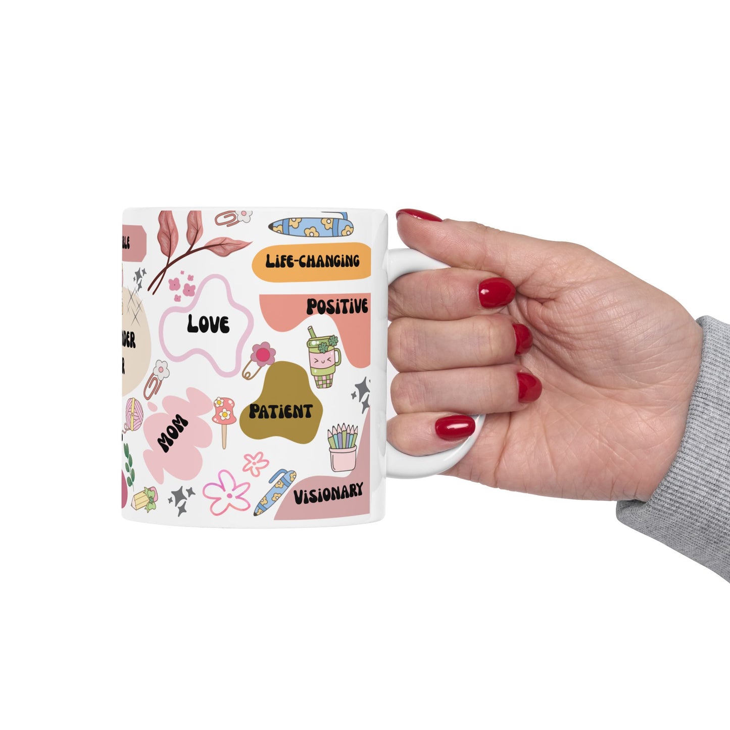 Teacher Mug with Positive Words – Ceramic Gift