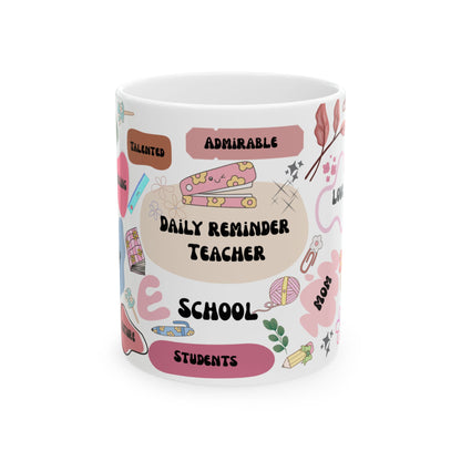 Teacher Mug with Positive Words – Ceramic Gift