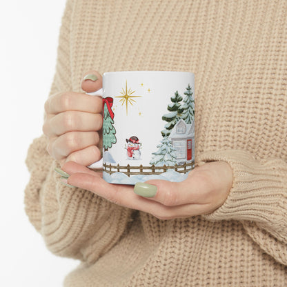Christmas Sublimation Ceramic Mug — Festive Holiday Coffee Cup (11oz & 15oz)