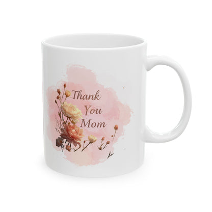 Mom Floral Knit-Style Ceramic Mug — Mother’s Day Coffee Cup (11oz, 15oz)