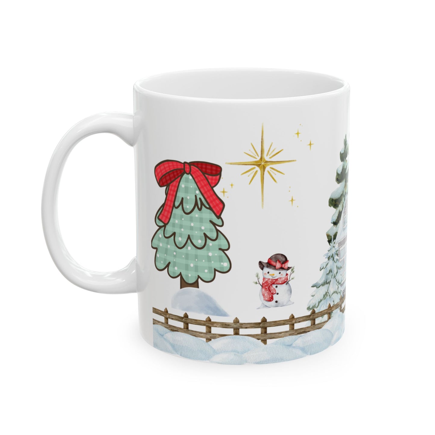 Christmas Sublimation Ceramic Mug — Festive Holiday Coffee Cup (11oz & 15oz)