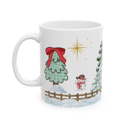 Christmas Sublimation Ceramic Mug — Festive Holiday Coffee Cup (11oz & 15oz)
