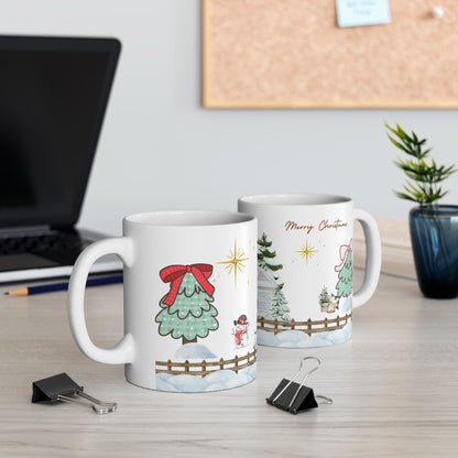 Christmas Sublimation Ceramic Mug — Festive Holiday Coffee Cup (11oz & 15oz)
